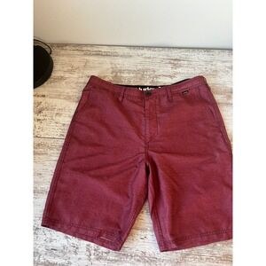 HURLEY Red Mens Swim short trunks size 32 Travel Vacation Surfer Skater